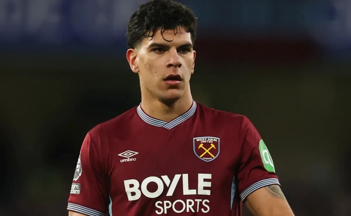 Jugador de West Ham durante un partido