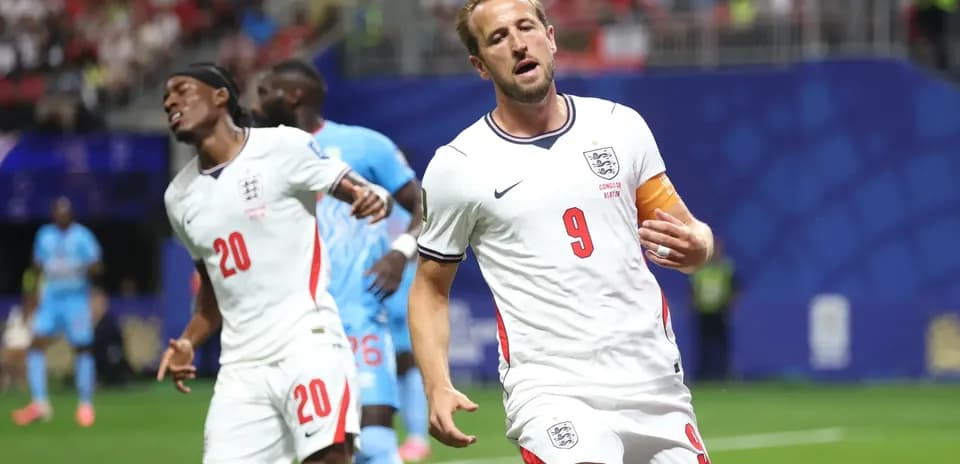 Harry Kane celebrando un gol en partido