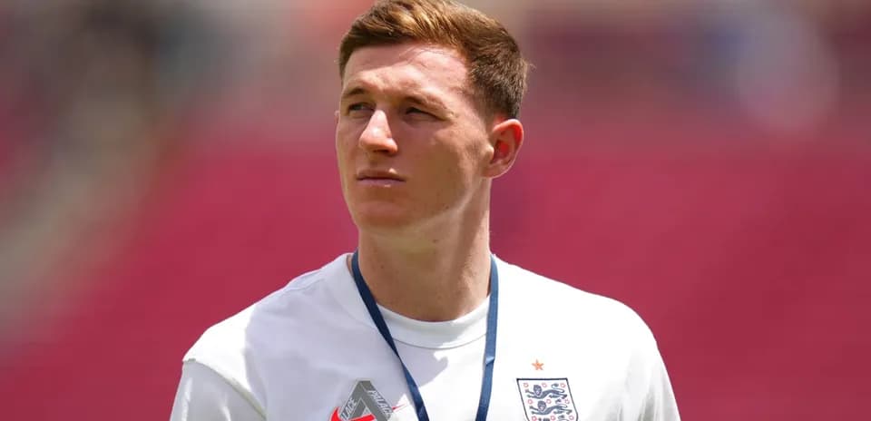 Jugador de Inglaterra durante el calentamiento en el estadio
