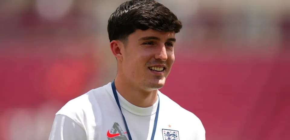 Jugador de Inglaterra en el campo antes del partido