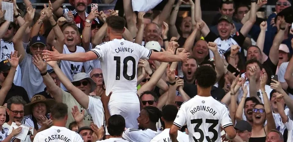 Celebración de los aficionados de Fulham