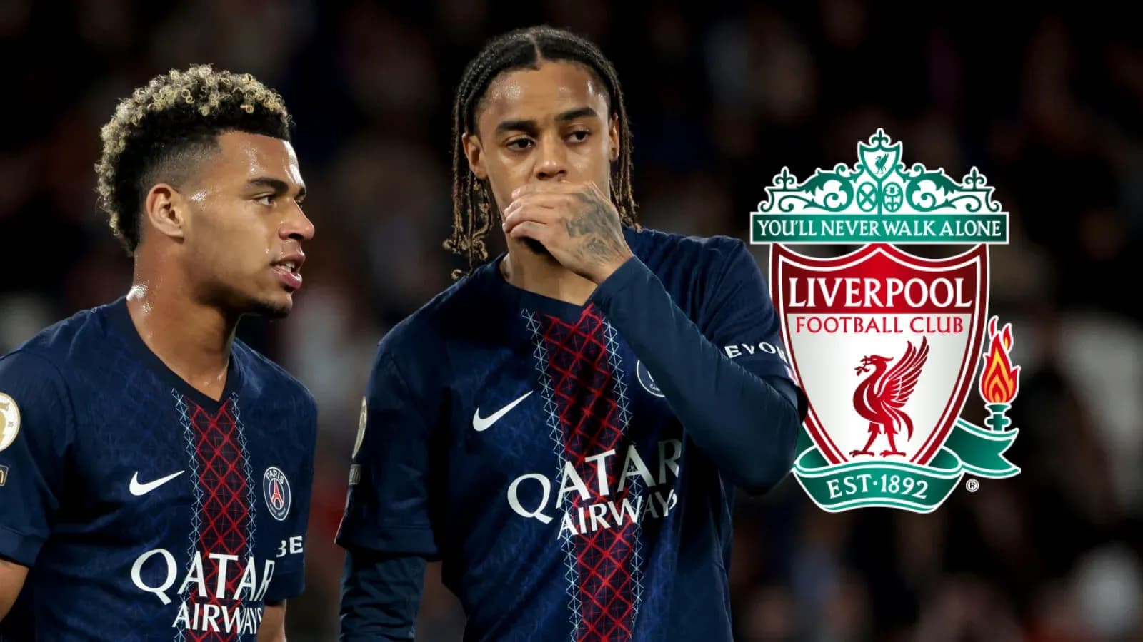 Jugadores de PSG en el campo durante un partido