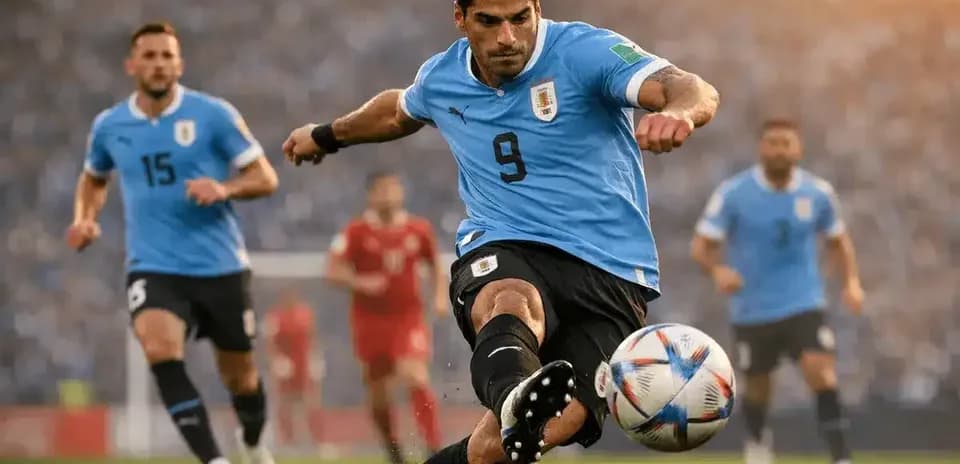 Luis Suárez disparando el balón en un partido
