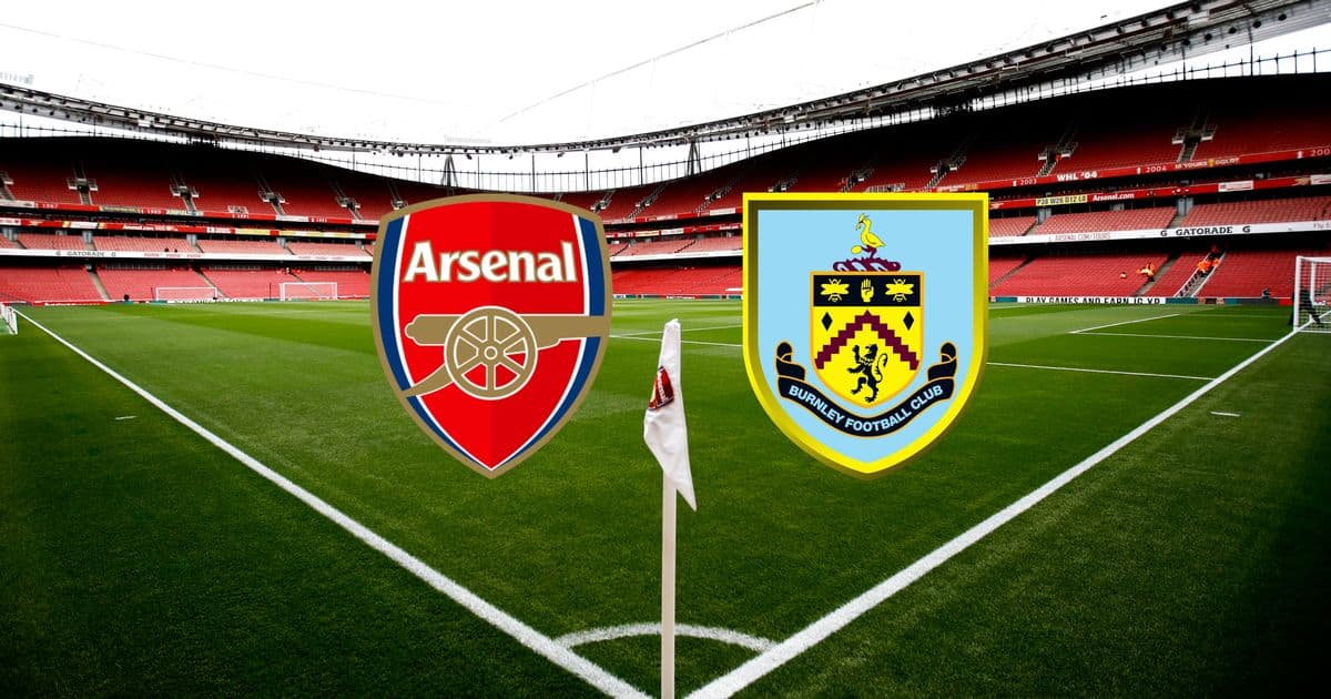 Estadio de Arsenal con escudos de Arsenal y Burnley