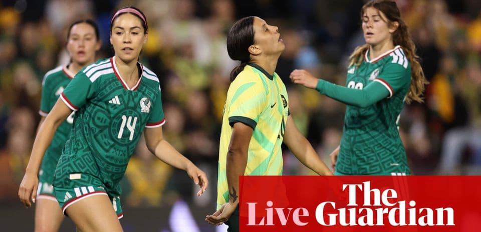 Jugadoras de México y Australia durante el partido