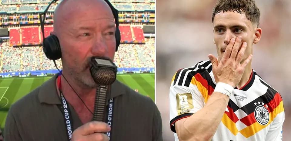 Comentario en partido de fútbol y jugador alemán