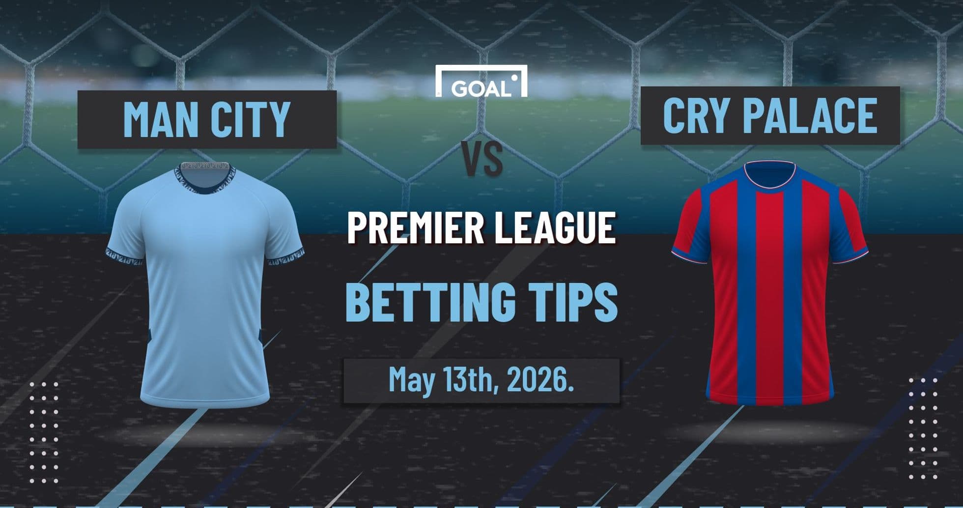 Camisetas de Man City y Crystal Palace en cartelera
