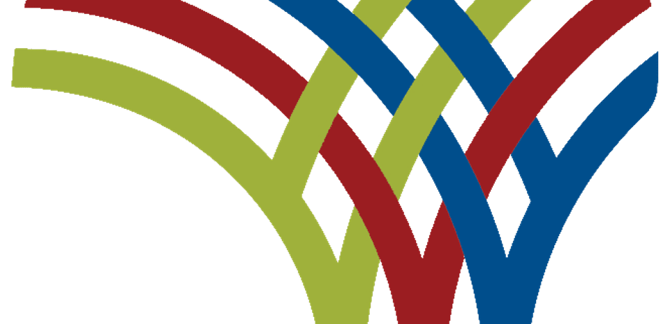 Logo con líneas entrelazadas en colores variados
