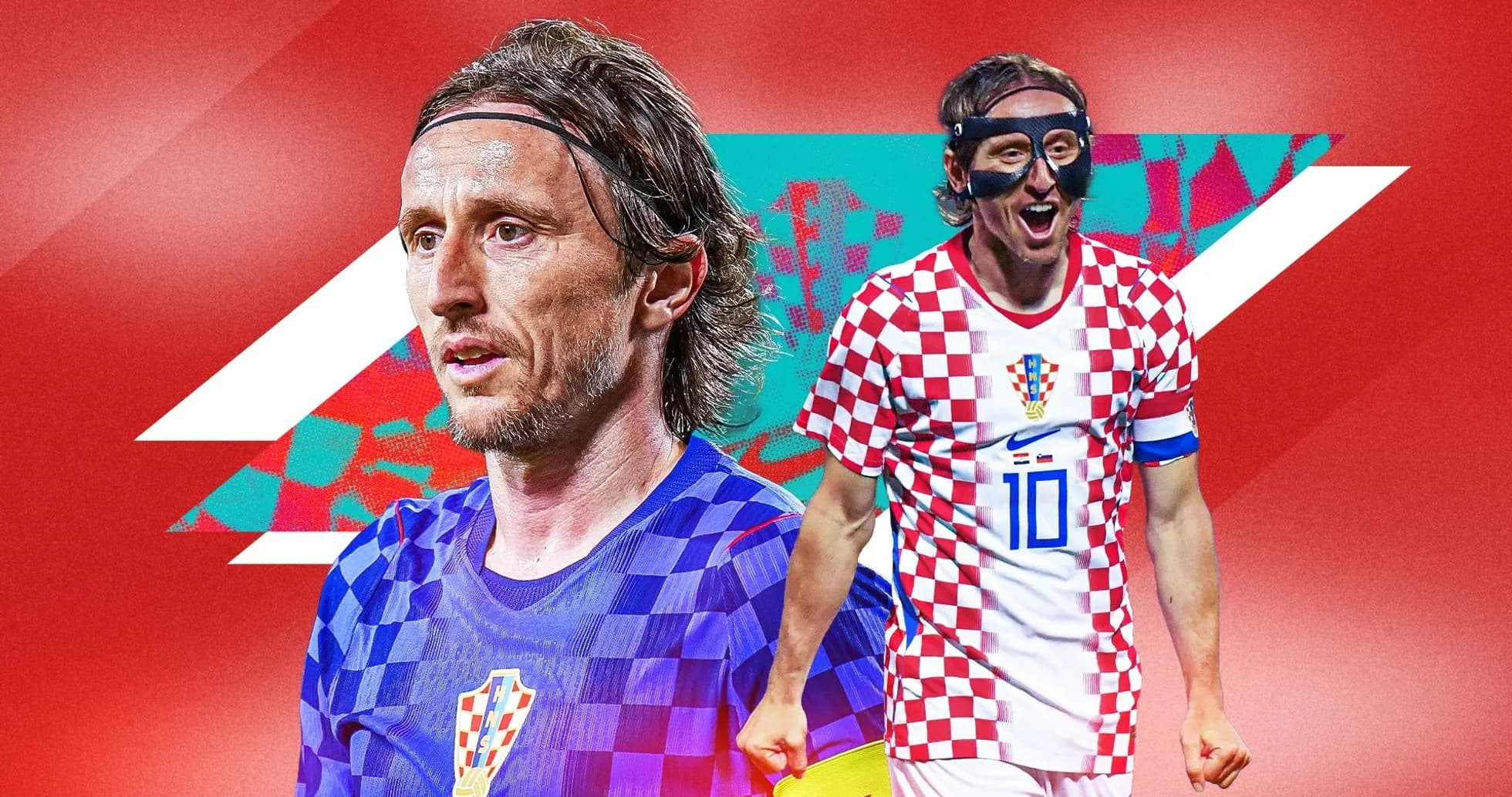 Luka Modric en uniforme de Croacia, sonriente