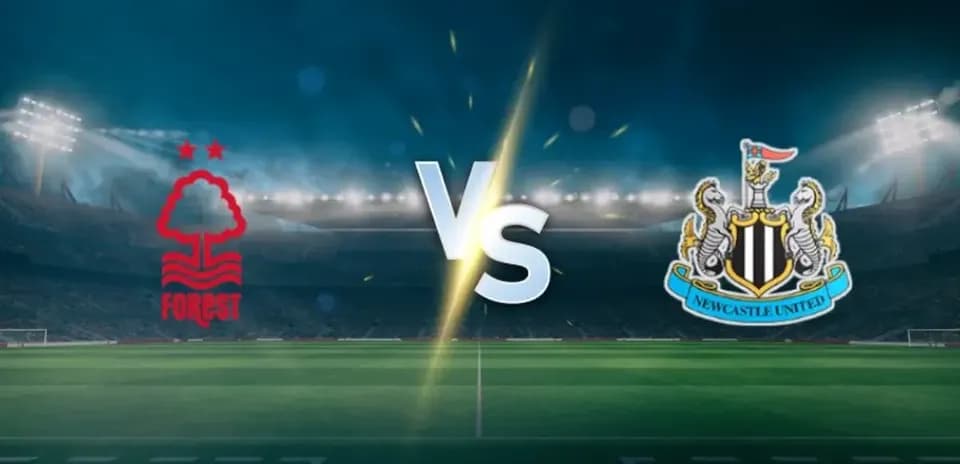 Match prediction graphic for Nottingham Forest vs Newcastle.