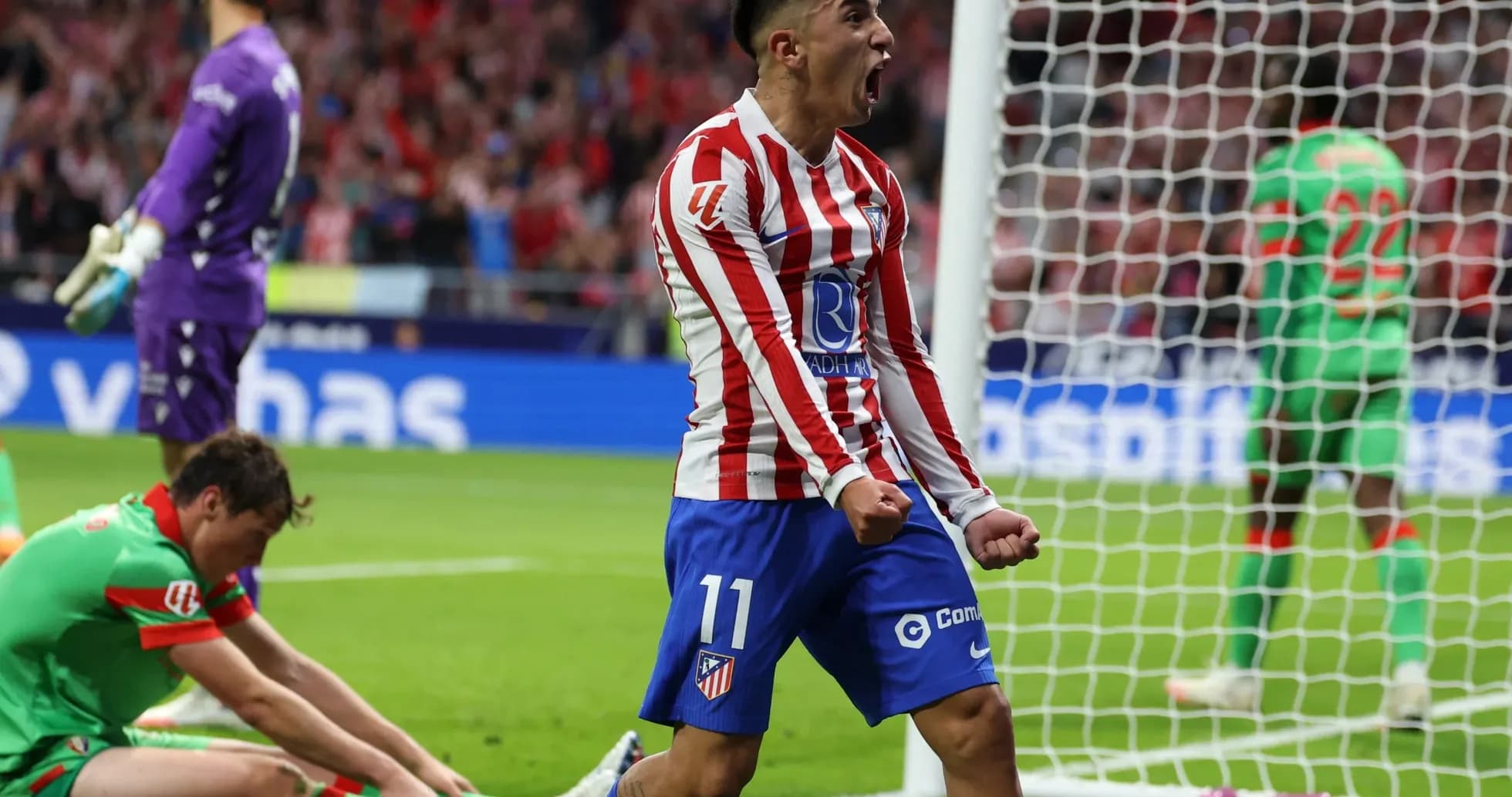 Jugador de Atlético celebrando un gol