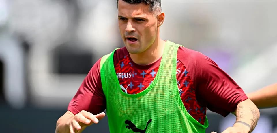 Jugador suizo entrenando para el Mundial