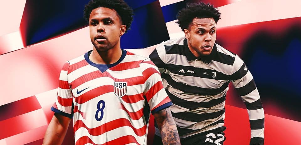 Jugador en camiseta de Estados Unidos y Juventus