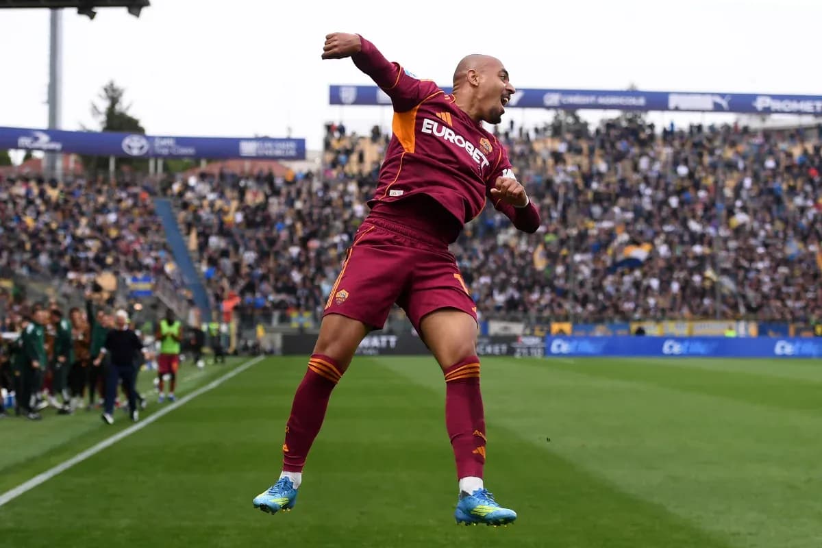 Jugador de AS Roma celebrando un gol