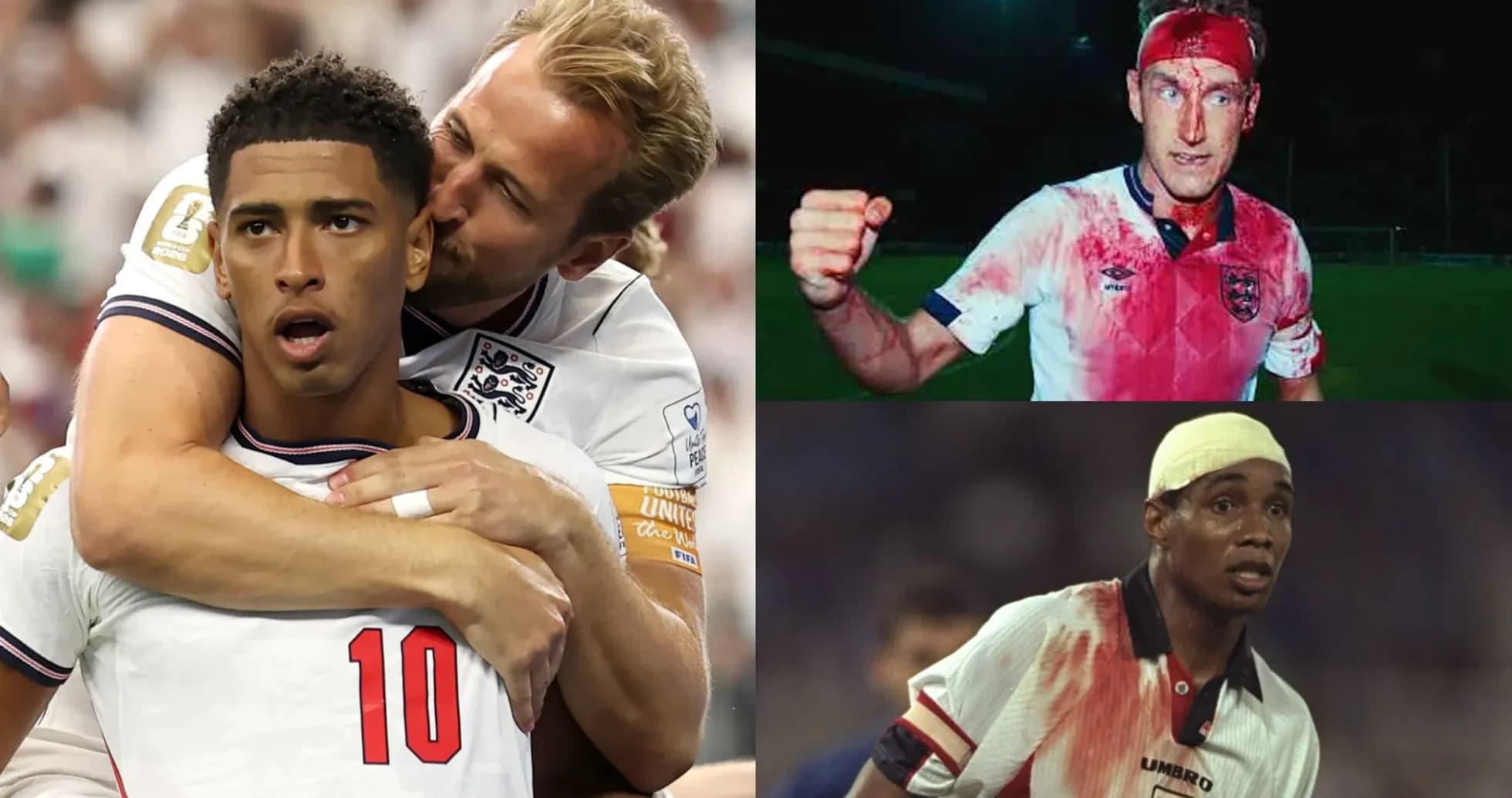 Jugadores de Inglaterra en momentos intensos de partidos
