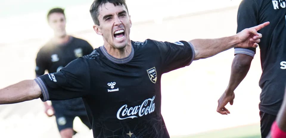 Jugador de Birmingham Legion celebrando un gol