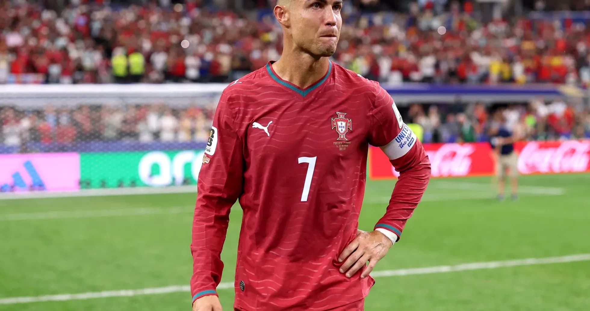 Cristiano Ronaldo durante el partido contra España
