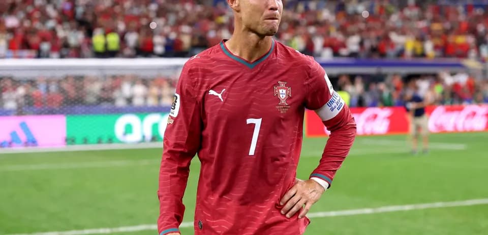 Cristiano Ronaldo durante el partido contra España