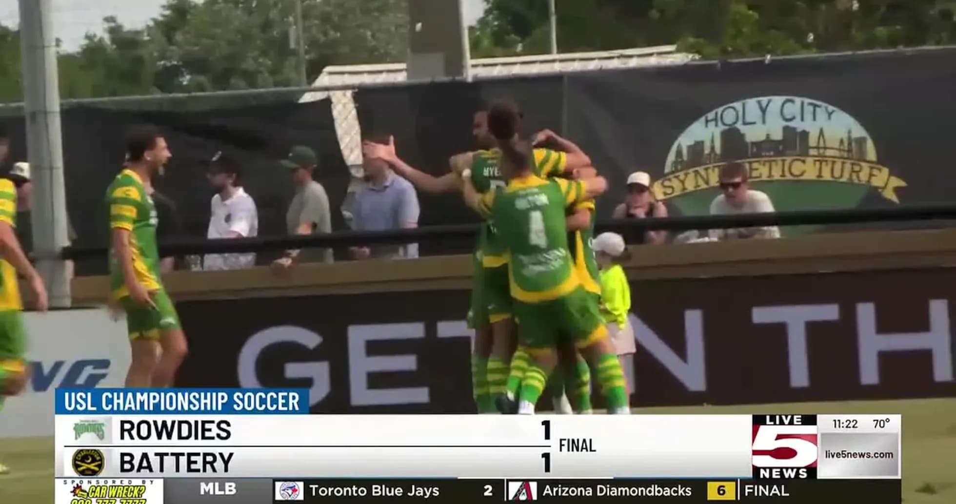 Celebración de gol de los Rowdies