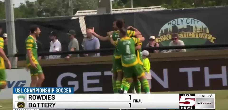 Celebración de gol de los Rowdies
