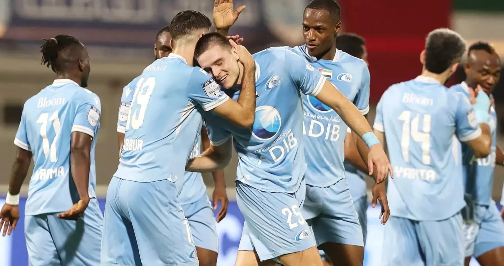 Celebración de goles de jugadores de Bani Yas U23