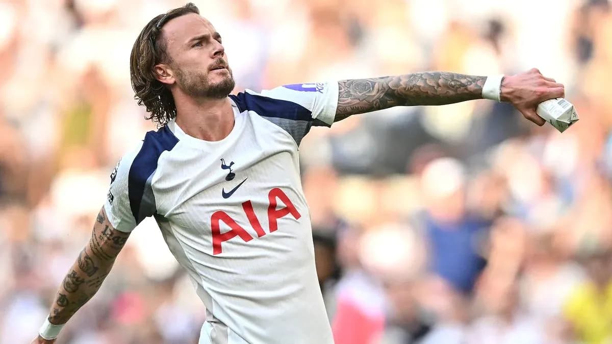Jugador de Tottenham celebrando un gol en el partido