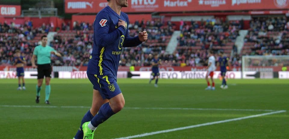 Jugador de Atlético de Madrid celebrando un gol