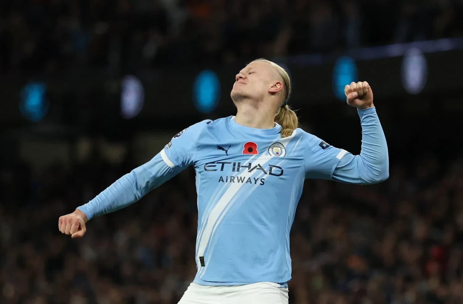 Erling Haaland celebrando un gol