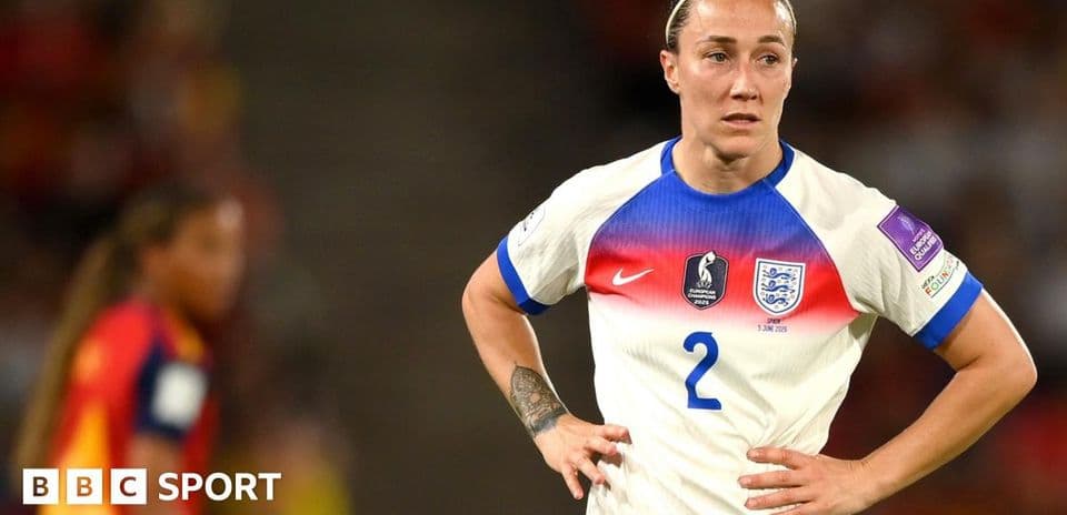 Jugadora de Inglaterra en acción durante el partido
