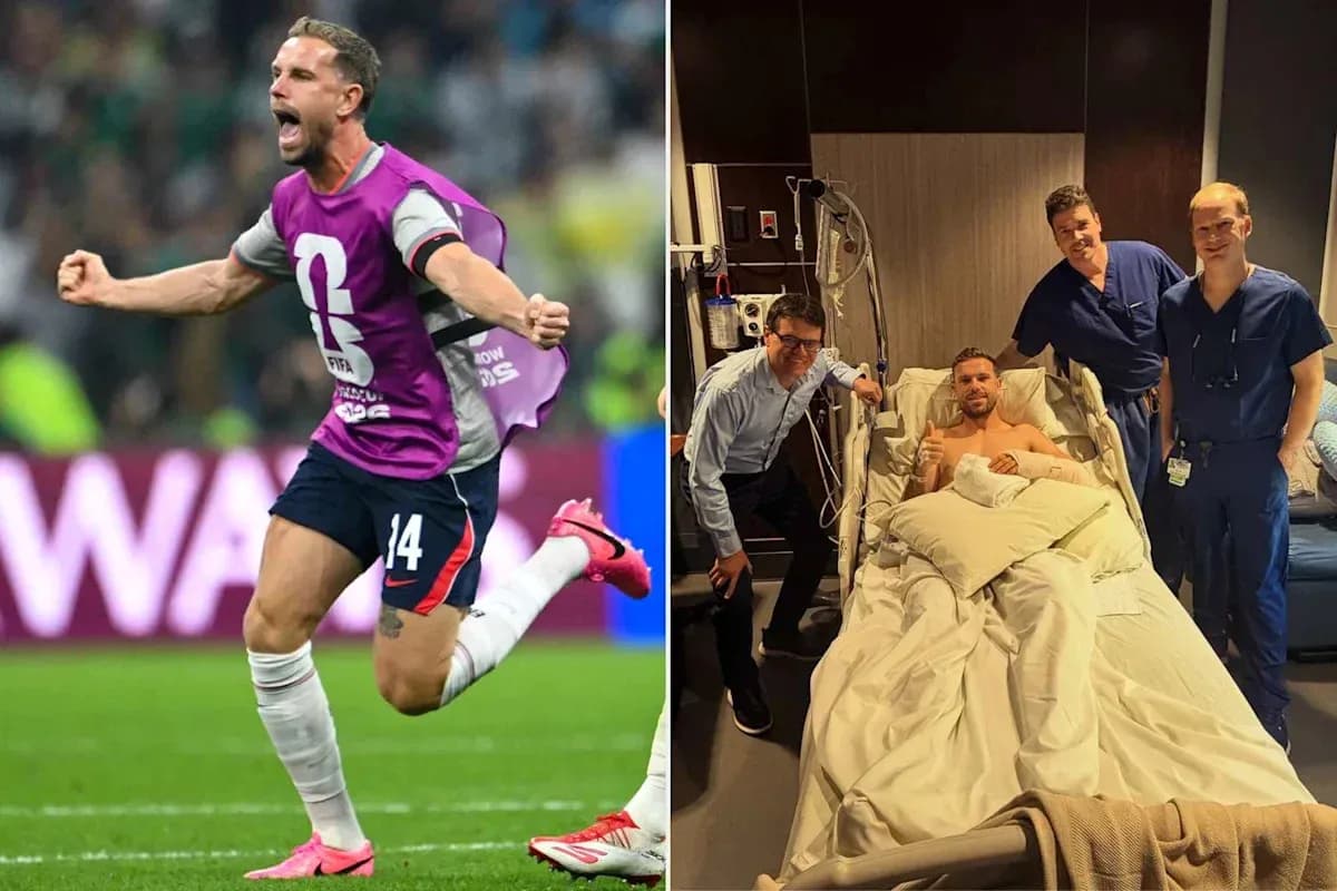 Jugador celebrando un gol y luego en hospital