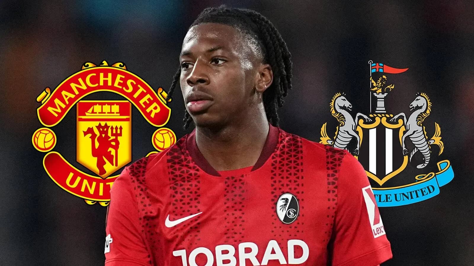 Jugador con camiseta de Bournemouth frente a logos de clubes