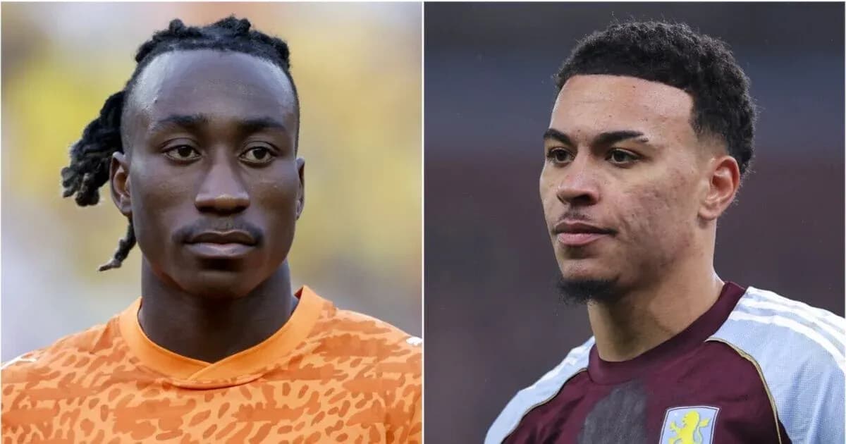 Dos jugadores de fútbol en primer plano