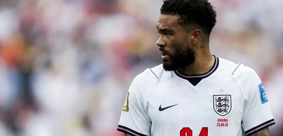Jugador de Inglaterra en el campo durante partido