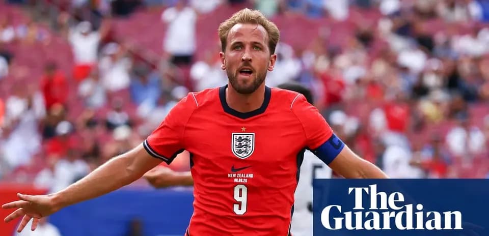 Harry Kane celebrando un gol durante el partido