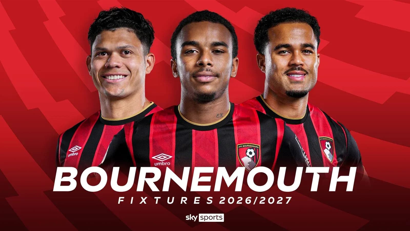 Jugadores de Bournemouth con camiseta roja y negra Jugadores de Bournemouth con camiseta roja y negra