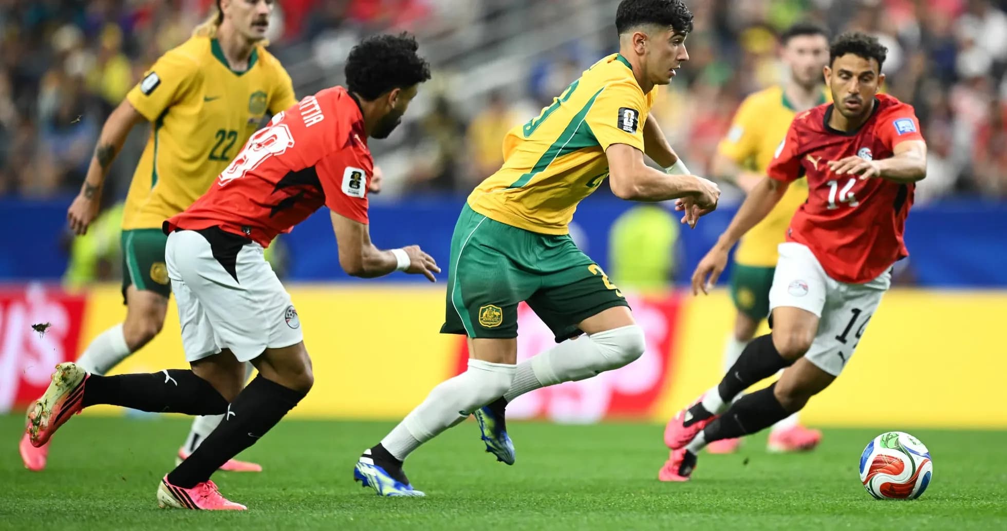Partido de fútbol entre Australia y Egipto Partido de fútbol entre Australia y Egipto