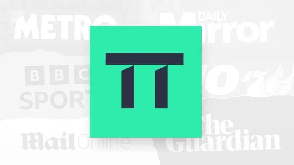 Logotipo sobre fondo verde con texto de medios Logotipo sobre fondo verde con texto de medios