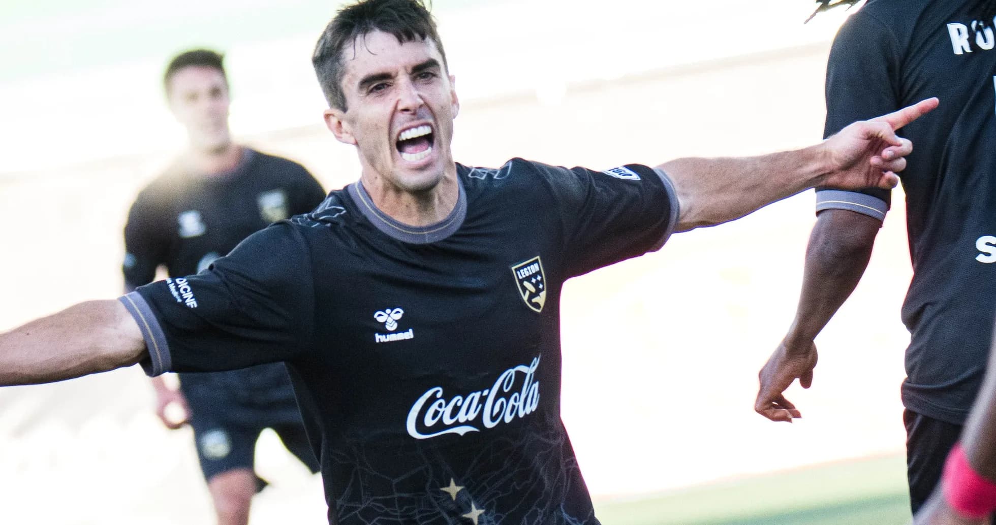 Jugador de Birmingham Legion celebrando un gol Jugador de Birmingham Legion celebrando un gol