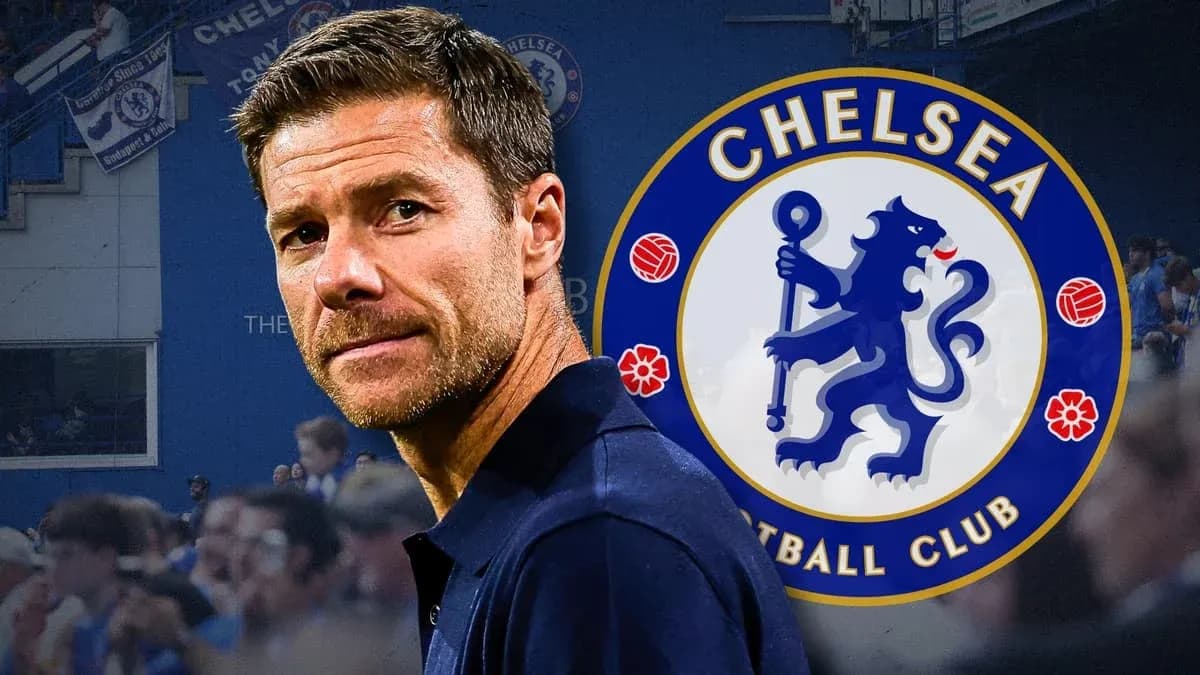 Entrenador de Chelsea con logo del club de fondo Entrenador de Chelsea con logo del club de fondo