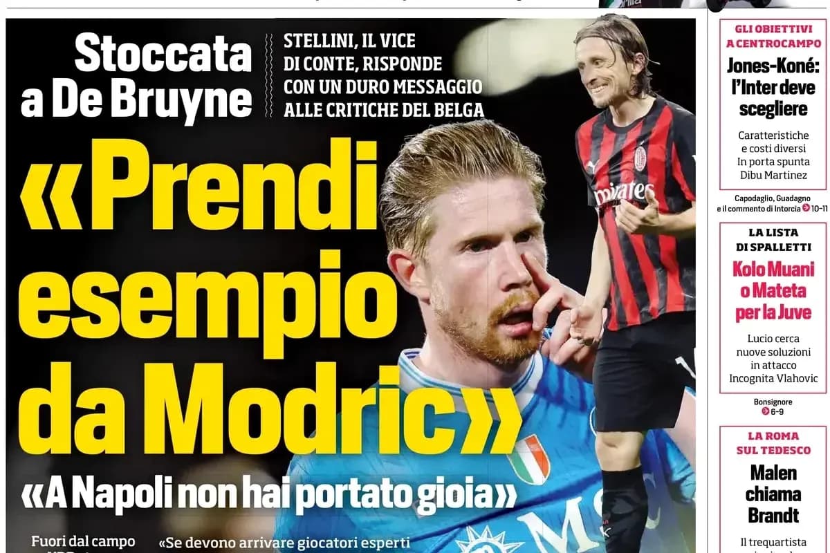 Kevin De Bruyne y Luka Modric en primer plano Kevin De Bruyne y Luka Modric en primer plano