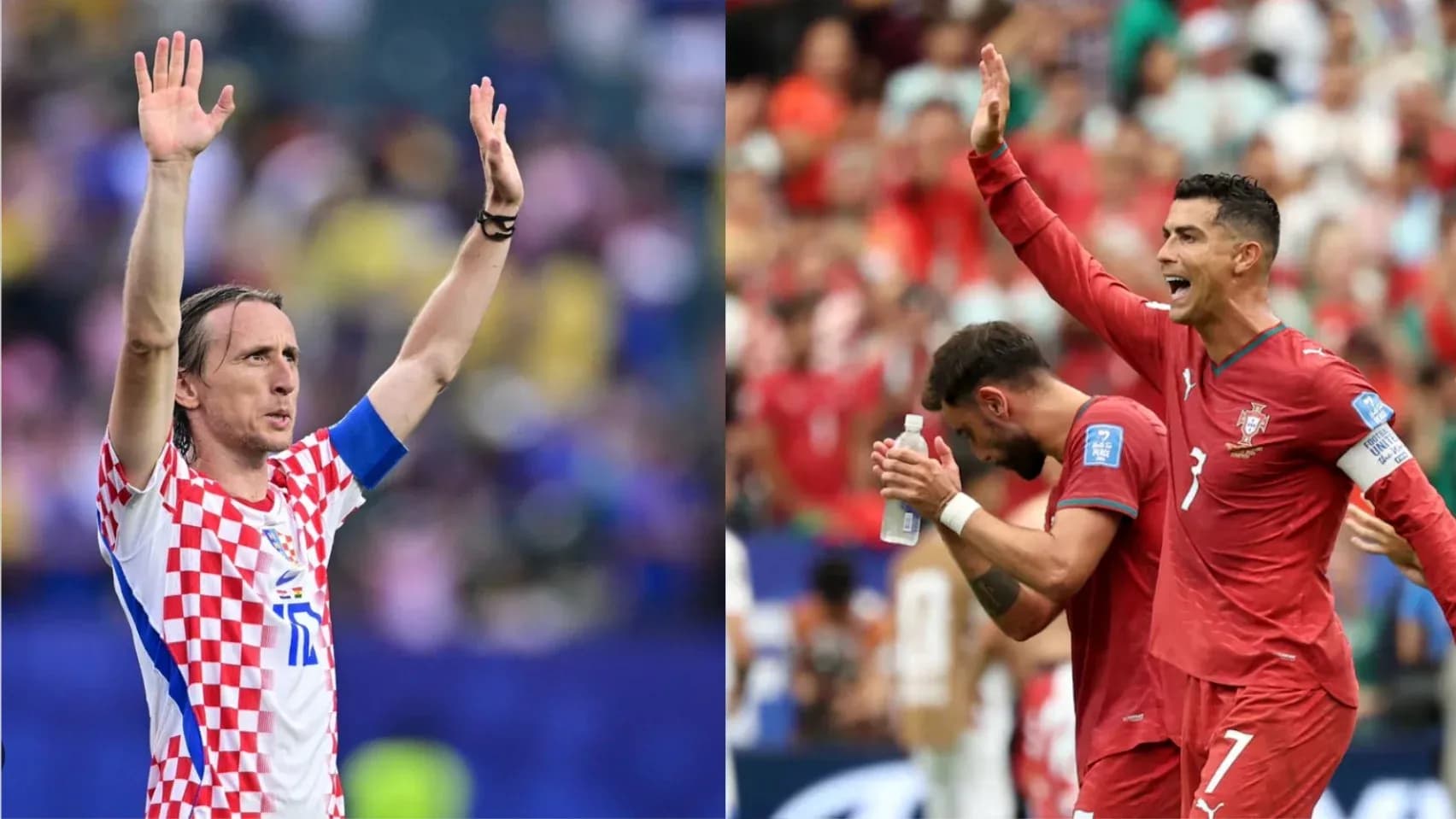 Luka Modric y Cristiano Ronaldo en el partido Luka Modric y Cristiano Ronaldo en el partido